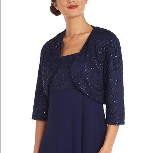 R&M Richards Blue Sequin Jacket